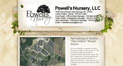 Desktop Screenshot of powellsnurseryllc.com