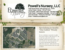 Tablet Screenshot of powellsnurseryllc.com